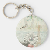 Paris a la Impressionism Keychain