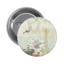 Paris a la Impressionism Pinback Buttons