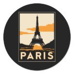 paris art deco retro travel poster stickers