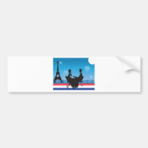 Paris Background Bumper Sticker
