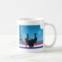 Paris Background Mugs