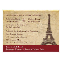 Paris Destination Wedding Invitation