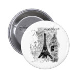 Paris Eiffel Tower French Scene Collage Pins