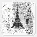 Paris Eiffel Tower French Scene Collage Sticker