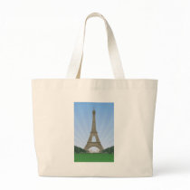Paris: Eiffel Tower: Vector Drawing: Canvas Bags