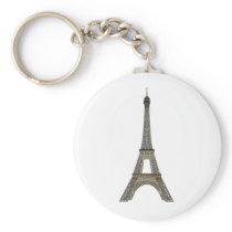 Paris: Eiffel Tower: Vector Drawing: Keychain