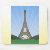 Paris: Eiffel Tower: Vector Drawing: Mousemat