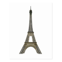 Paris: Eiffel Tower: Vector Drawing: Post Card