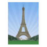Paris: Eiffel Tower: Vector Drawing: Post Cards