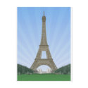 Paris: Eiffel Tower: Vector Drawing: postcards