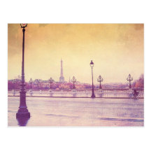 Paris in Rain Postcard