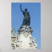 Paris - le monument � la R�publique - Poster