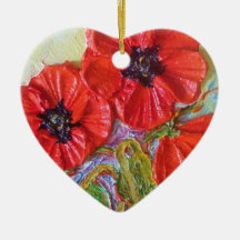 Paris' Red Poppies II Ornament
