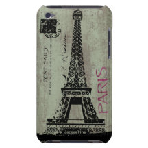 Paris Retro Postcard iPod Case iPod Touch Case