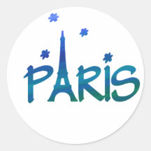 Paris Round Stickers