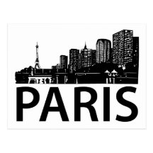 Paris Skyline Postcards