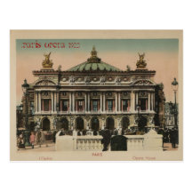 Paris Souvenier L'Paris Opera House Postcard