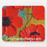 Paris' Tall Red Poppies Mousepad