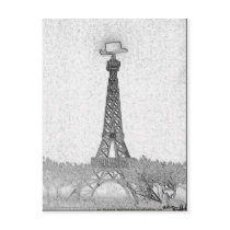 Paris, Texas Eiffel Tower Drawing Post Card