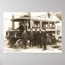 Paris to Berlin Steam Omnibus 1900 Print