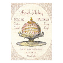 Paris Victorian Vintage French Bakery Business Card Template