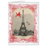 Paris Vintage Cupid Valentine Card