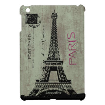 Paris Vintage Postcard Eiffel Tower  iPad Mini Cas