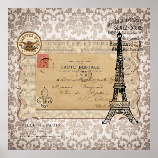 paris vintage shabby chic eiffel tower posters zazzle paris vintage shabby chic eiffel tower posters zazzle