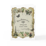 Paris Vintage Wine and Roses Card