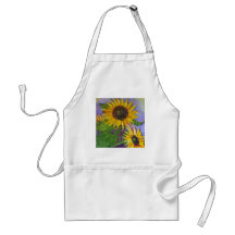 Paris' Yellow Sunflowers Aprons
