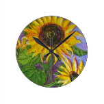 Paris' Yellow Sunflowers Wall Clock