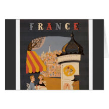 Parisian Cafe Horizontal Greeting Card