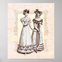 Parisian Dresses of the Biedermeier Period Posters
