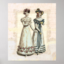Parisian Dresses of the Biedermeier Period Posters