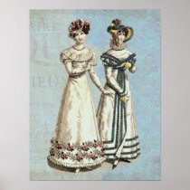 Parisian Dresses of the Biedermeier Period Poster