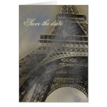 Parisian french wedding save the date cards