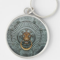 Parisian Lion Knocker Keychain keychains