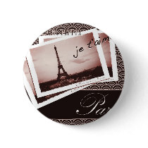 Parisian Postcards Buttons