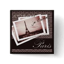 Parisian Postcards Buttons