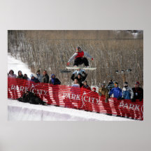 Park City Half Pipe Snowboarding Poster