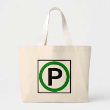 Parking Permitted Highway Sign Canvas Bags