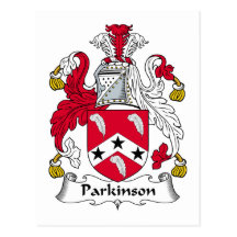 Parkinson Family Crest Postcard