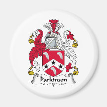 Parkinson Family Crest Refrigerator Magnet
