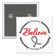 Parkinson's Disease BELIEVE Pinback Button