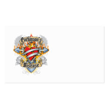 Parkinson's Disease Cross & Heart Business Card