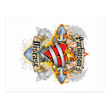 Parkinson's Disease Cross & Heart Postcards