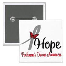 Parkinson's Disease Hope Butterfly Buttons
