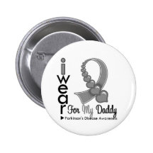 Parkinsons Disease Ribbon For My Daddy Button