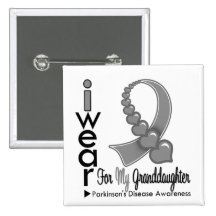 Parkinsons Disease Ribbon For My Granddaughter Button