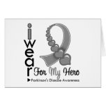 Parkinsons Disease Ribbon For My Hero Greeting Card